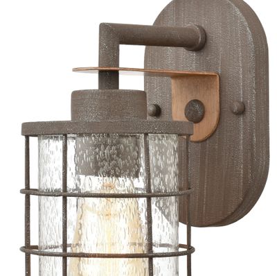 Gilbert 11″ High 1-Light Sconce - Rusted Coffee