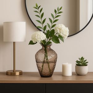 HAROLDHAVEN BROWN GLASS VASE 15 (IN) 10