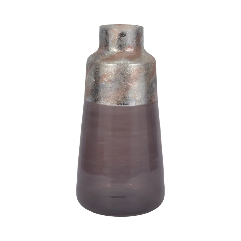 ORIONPARK GRAY GLASS VASE 17 (IN)