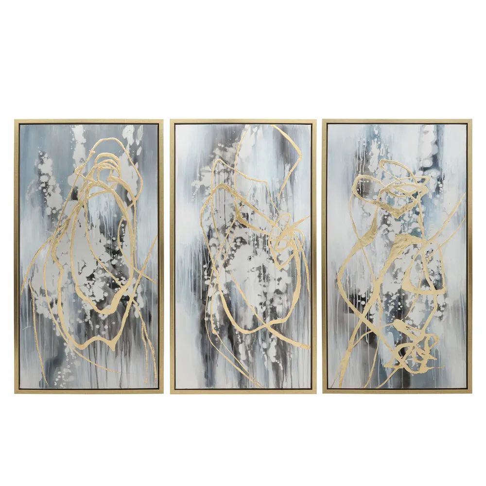 SHAYVALE SET OF 3 BLUE ART 42 (IN)