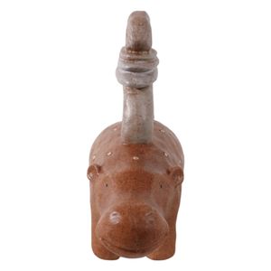 8" HIPPO WITH STACKED STONES, MULTI 4