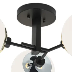 Triple Play 24.5'' Wide 3-Light Semi Flush Mount - Polished Nickel 3