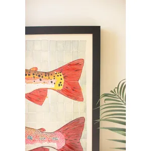 Framed Painting of Two Fish 3