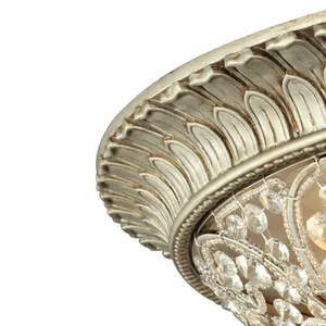 Andalusia 24'' Wide 8-Light Flush Mount - Aged Silver 3