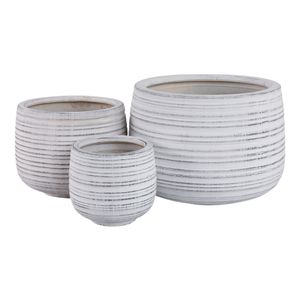 RAYMONDHAVEN SET OF 3 WHITE PLANTER 9 (IN) 6
