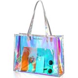 TEAR-RESISTANT SEE-THRU TOTE - ASST COLORS 1