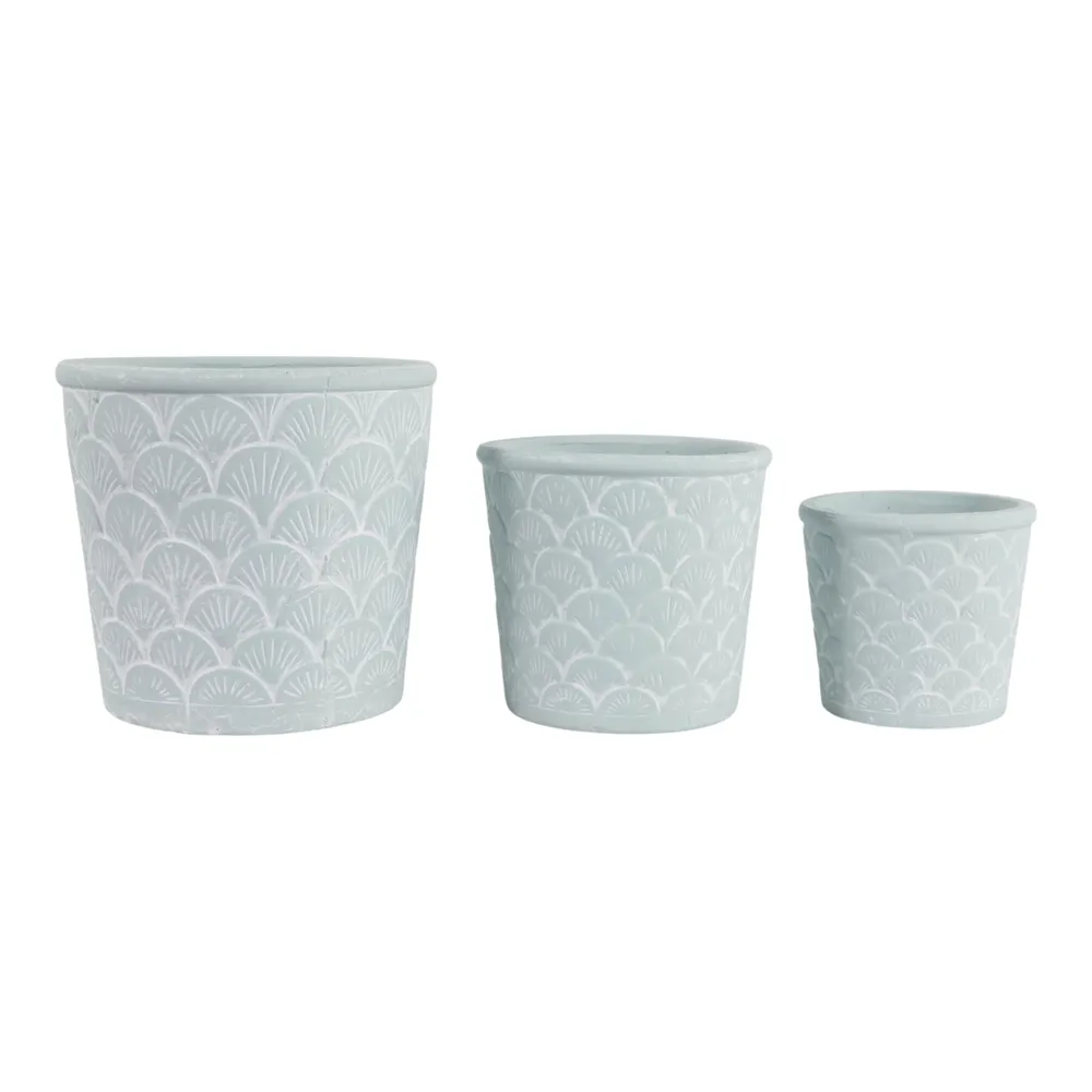 ROLANDGATE SET OF 3 BLUE PLANTER 9 (IN)
