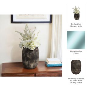HENDONSIDE BROWN GLASS VASE 18 (IN) 10