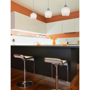 Fusion 5'' Wide 1-Light Mini Pendant - Satin Nickel with White Mosaic 5