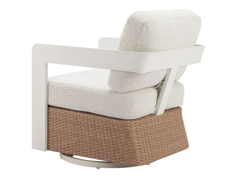 Gelo Swivel Chair White & Brown 6