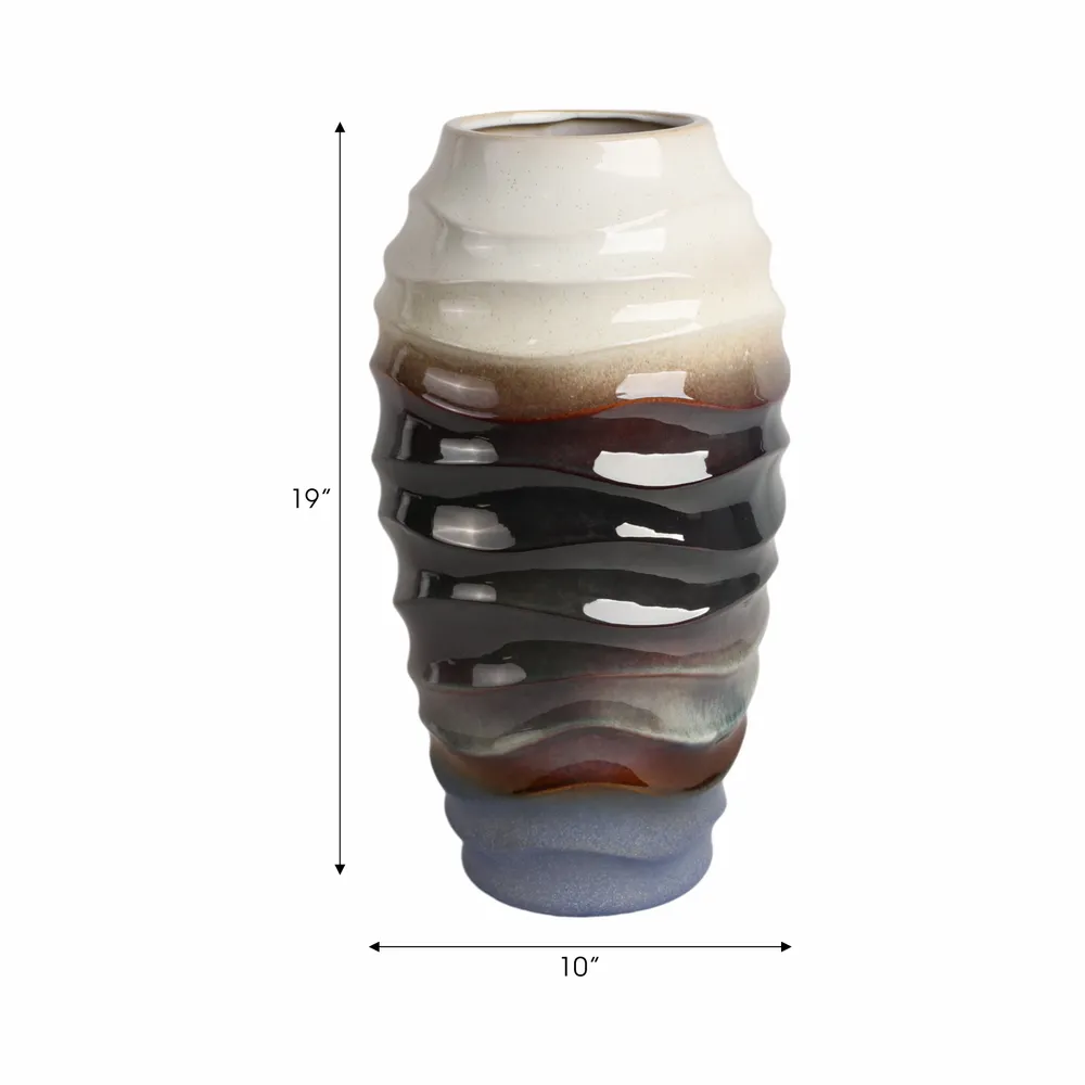 BAIRDSTONE BROWN VASE 19 (IN)