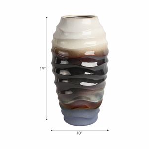 BAIRDSTONE BROWN VASE 19 (IN) 9