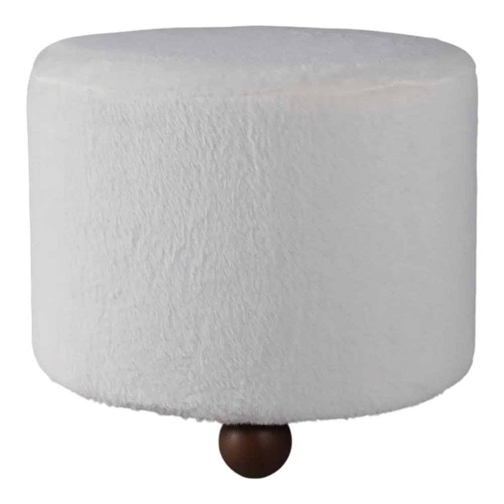 BAKERGROVE IVORY OTTOMAN 18 (IN)