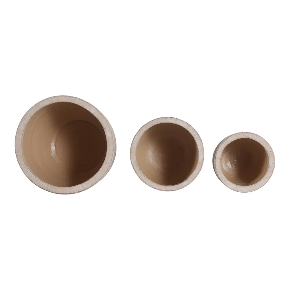LUTHERHOLM SET OF 3 BROWN PLANTER 8 (IN)
