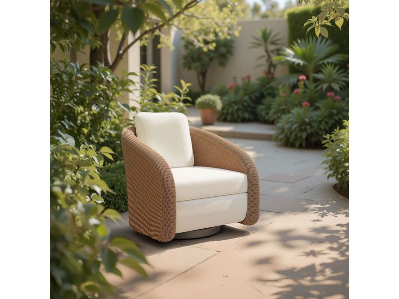 Solara Swivel Chair Ivory 2