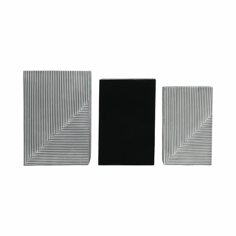 HENDONLAKE SET OF 3 BLACK BOXES 4 (IN)