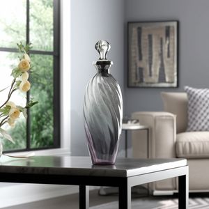 FORDHAMDALE GRAY GLASS VASE 19 (IN) 11