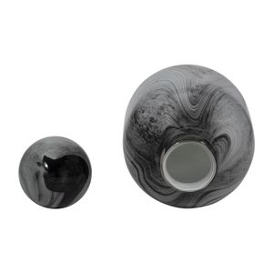 GRIFFINRIDGE GRAY GLASS VASE 13 (IN) 7