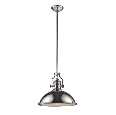 Chadwick 17″ Wide 1-Light Pendant - Polished Nickel