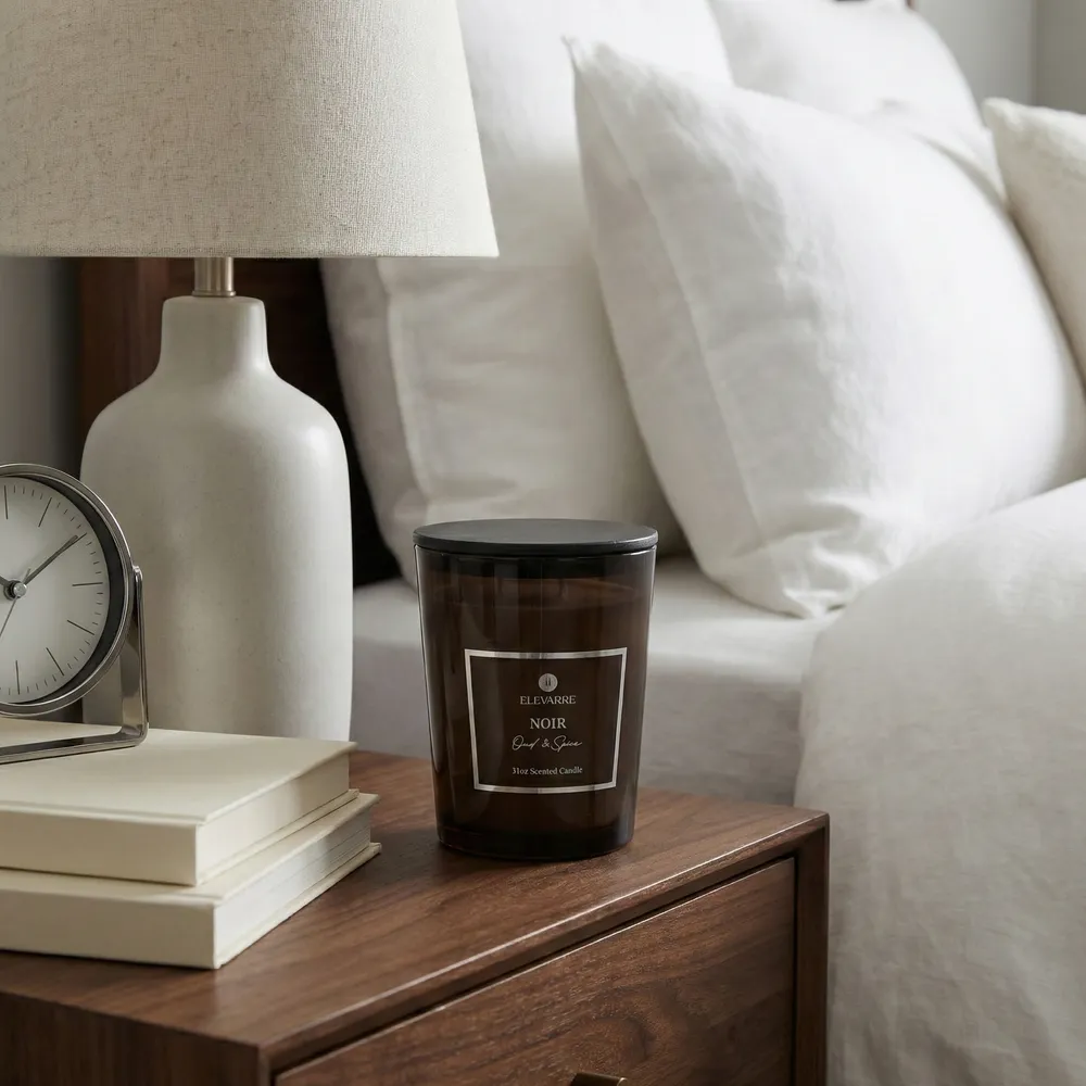 ROWANSTONE NOIR OUD AND TOBACCO CANDLE 7 (IN)