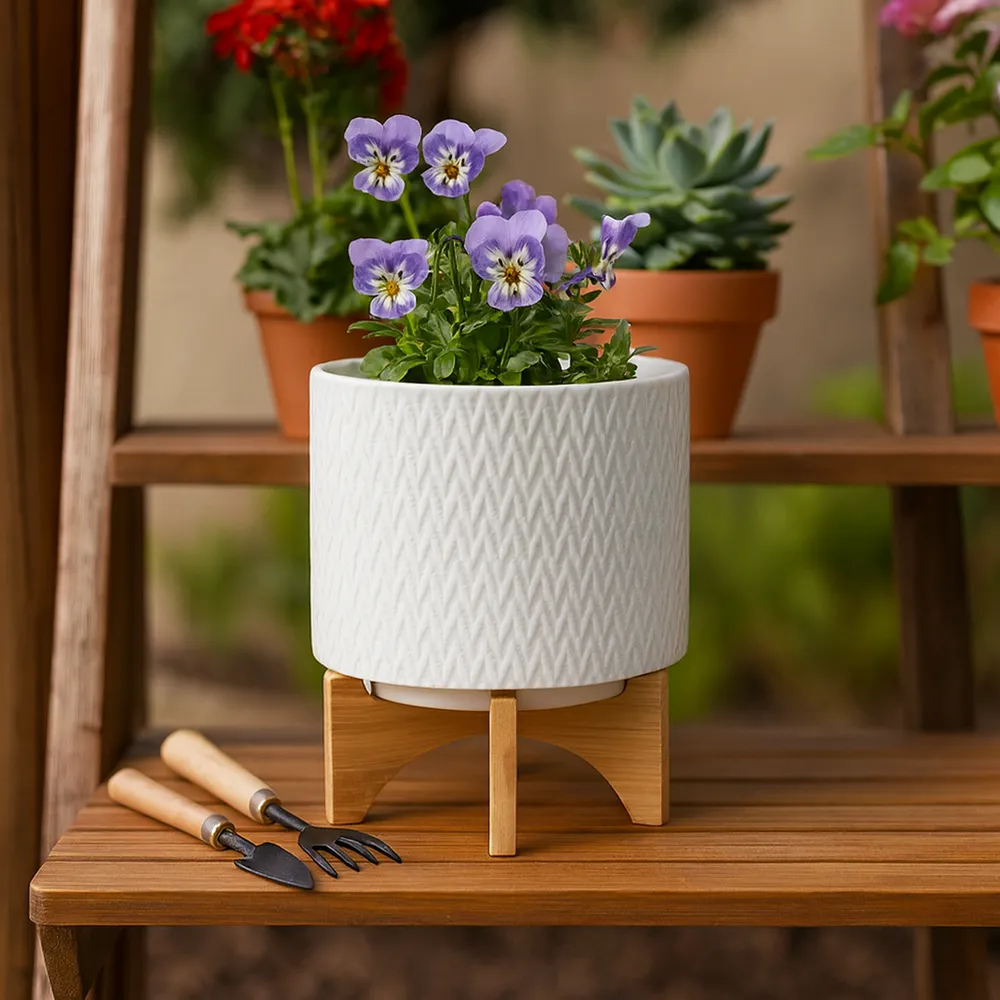 DOYLETON WHITE PLANTER 10 (IN)