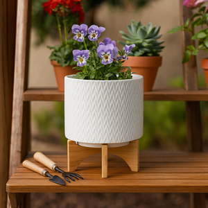 DOYLETON WHITE PLANTER 10 (IN) 12