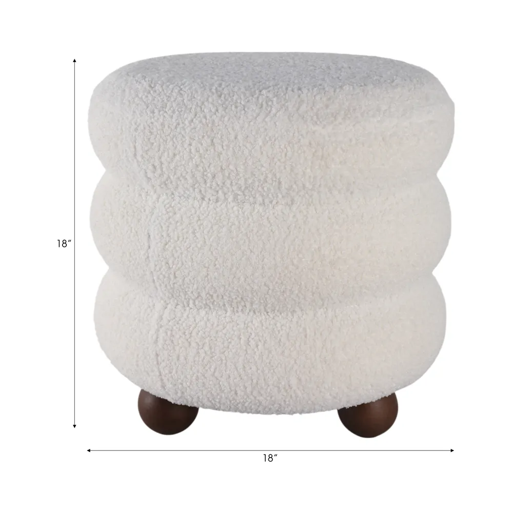 BLAINERIDGE IVORY OTTOMAN 18 (IN)