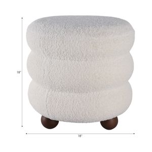 BLAINERIDGE IVORY OTTOMAN 18 (IN) 8