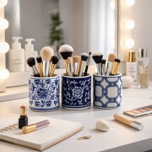 GERBERTON SET OF 3 BLUE PENCIL CUP 4 (IN) 12