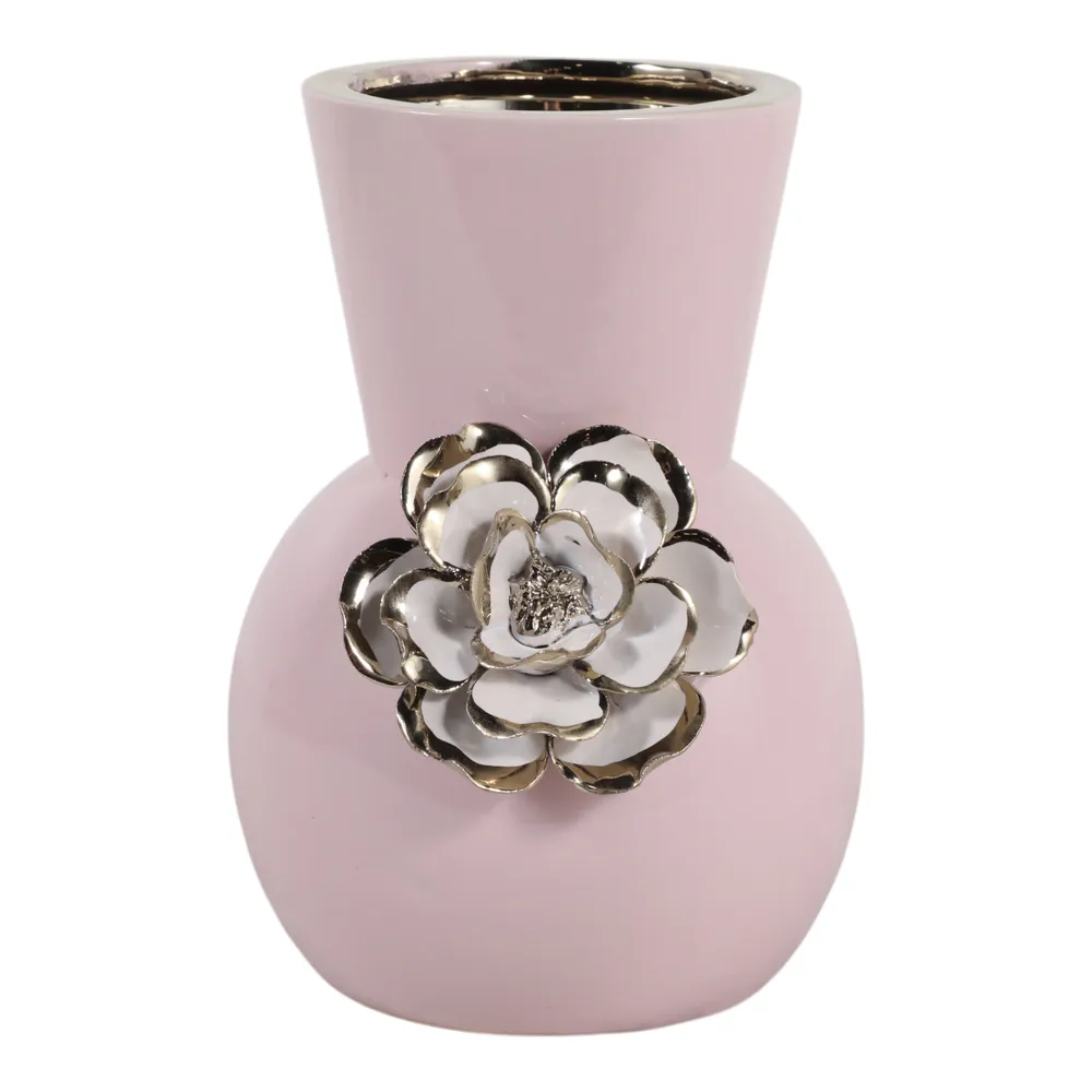BRENTONRUN PINK VASE 9 (IN)