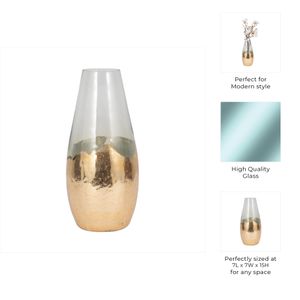 REEDMORE CLEAR GLASS VASE 15 (IN) 10