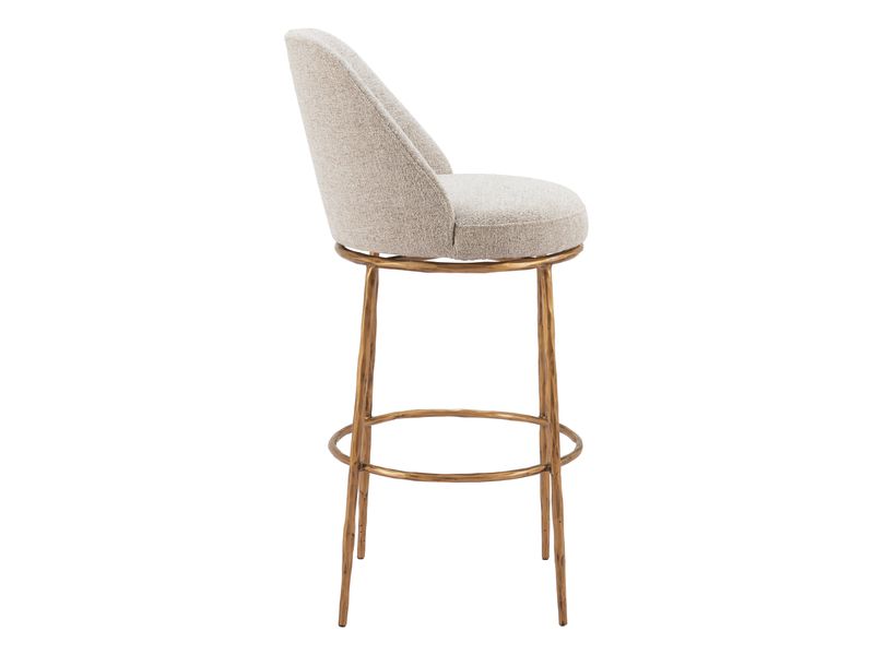 Nordhavn Swivel Barstool Beige & Gold 3