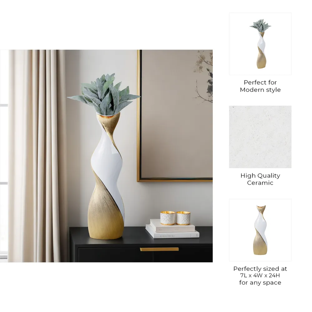 BRICESTONE GOLD VASE 24 (IN)