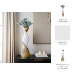 BRICESTONE GOLD VASE 24 (IN) 9