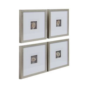LIEFOAK SET OF 4 WHITE ART 16 (IN) 3