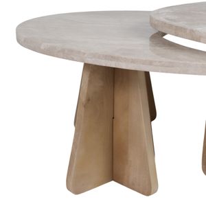 RIDER SET OF 2 BROWN COFFEE TABLES 18 (IN) 6