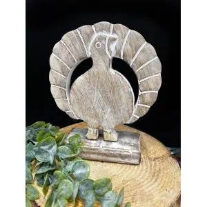Wooden Peacock 6.5x8in 1