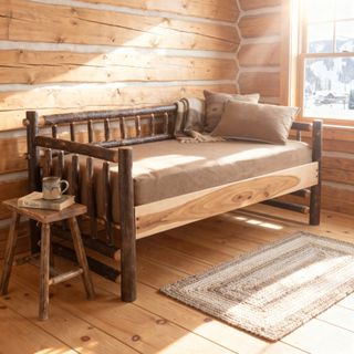 Hickory Log Daybed - without Trundle - Slate  - Includes Slat Roll
