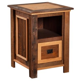 Colonial Barnwood Cubby Nightstand