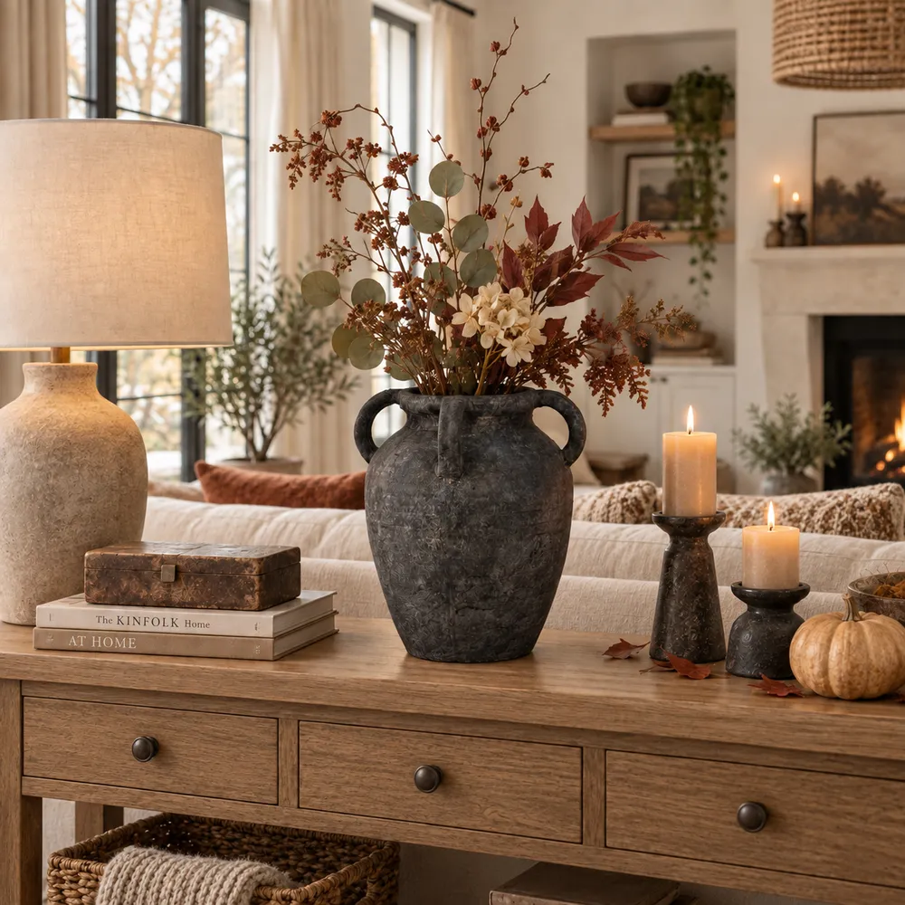 SKYELAKE BLACK VASE 12 (IN)