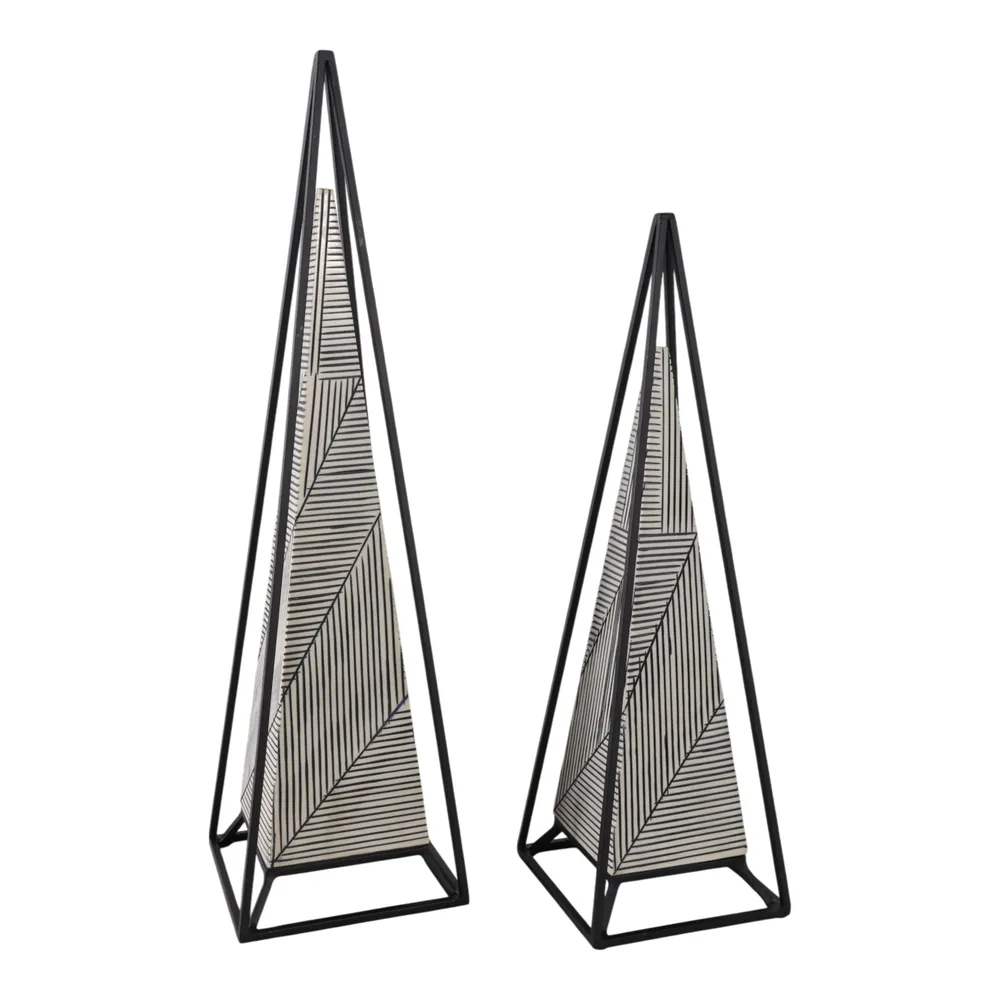 CLARACROSS SET OF 2 BLACK DECOR 26 (IN)