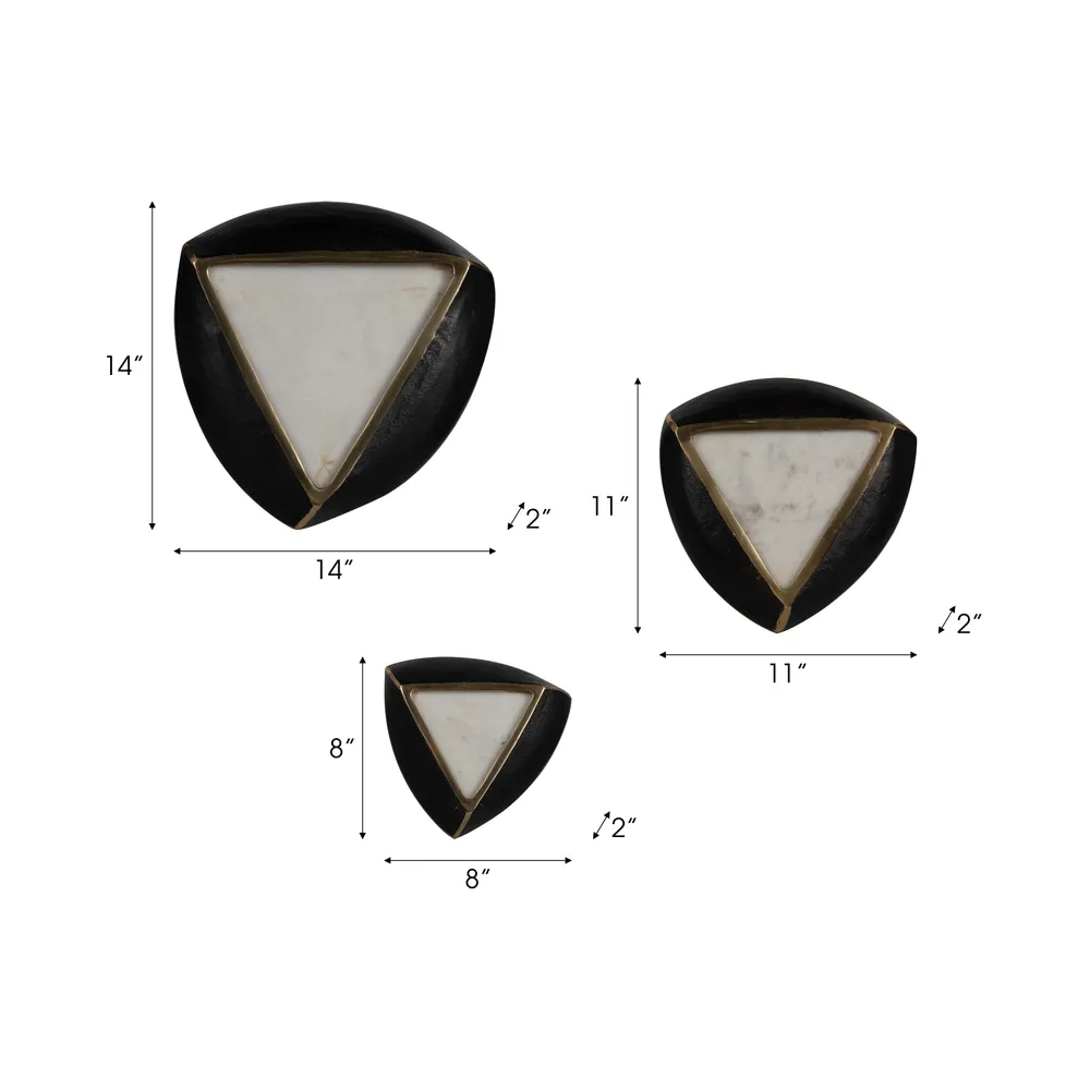 EATONSTONE SET OF 3 GRAY WALL SCULPTURES 2 (IN)
