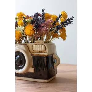 Ceramic Camera Planter 2