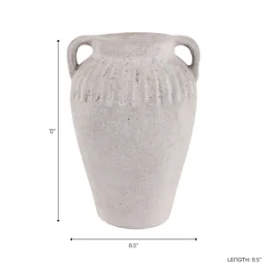 WOODSONHAVEN WHITE VASE 13 (IN) 10