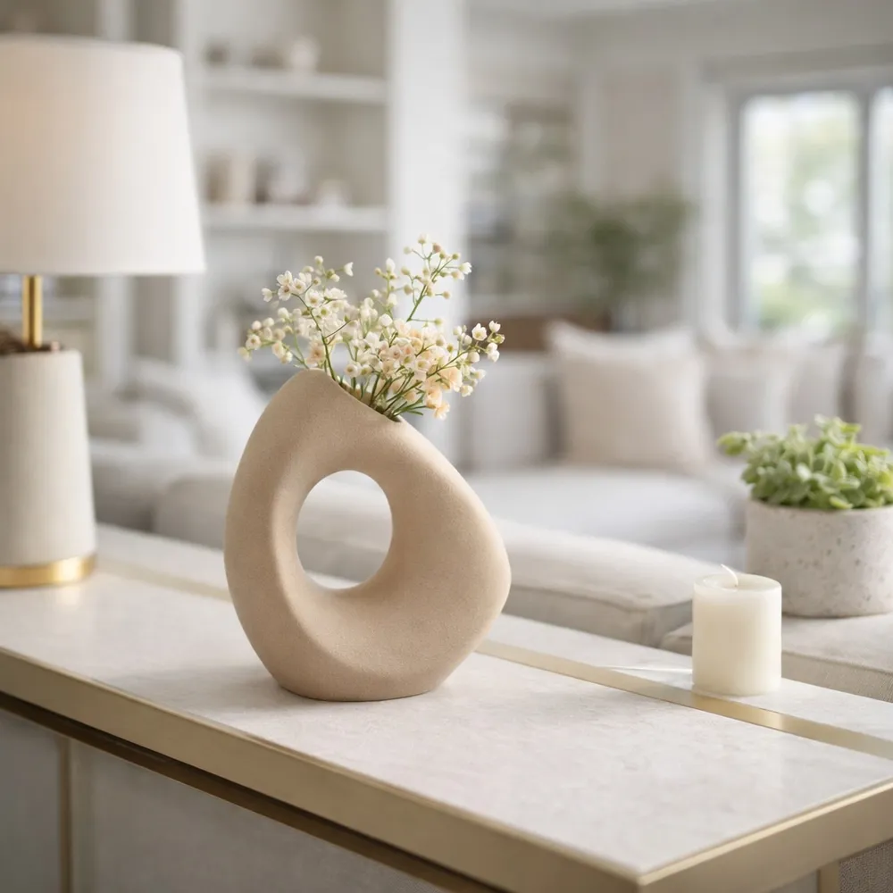 ARMONLAND TAN VASE 8 (IN)