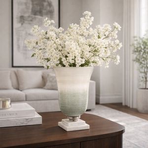 ERWINLAND WHITE GLASS VASE 12 (IN) 12