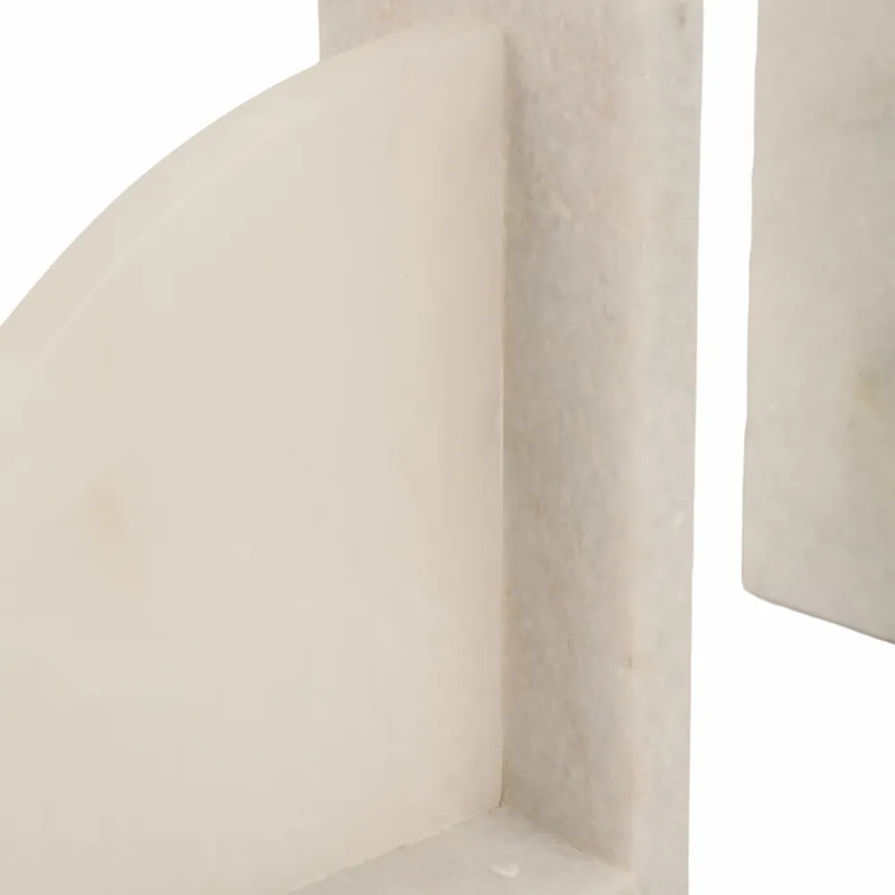 JULIANWIND SET OF 2 WHITE BOOKENDS 6 (IN)
