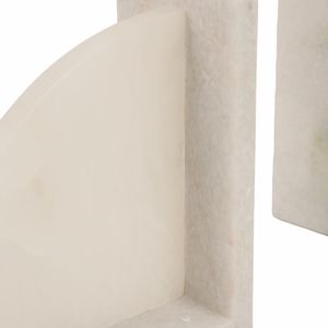 JULIANWIND SET OF 2 WHITE BOOKENDS 6 (IN) 5