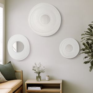 DALETON SET OF 3 GRAY MIRRORS 25 (IN) 11