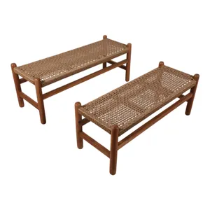 RAMONATON SET OF 2 TAN BENCHES 18 (IN) 3